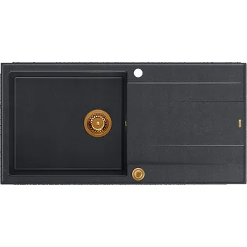 Granitový dřez Jednokomorový granitový dřez Quadron EVAN 146XL, černý