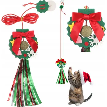 Hračka pro kočku Hračka pro kočky se šantou kočičí Meow&Mrrrau Girlanda s šantou kočičí