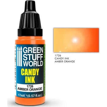 Modelářská barva Green Stuff World Candy Ink AMBER ORANGE 17ml (Green Stuff World)
