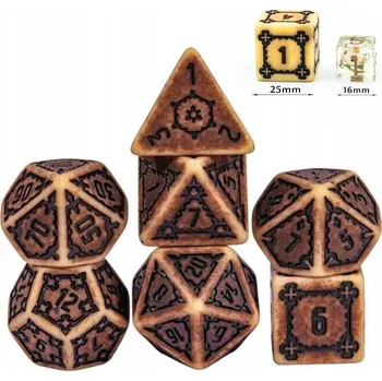 Příslušenství k deskovým hrám Zámek Hauru - Sada 7 Velkých Kostek RPG