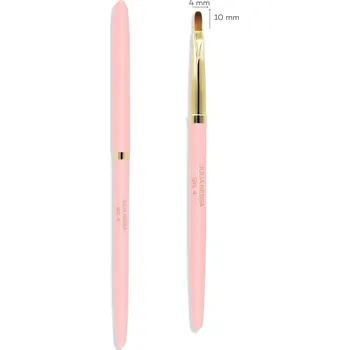 Kosmetický štětec JULIA NESSA Štětec na gel 4mm - Růžový, uzavíratelný