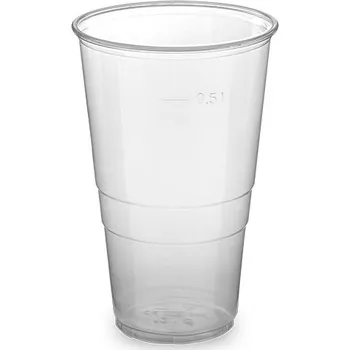 Jednorázové nádobí Kelímek (PP) průhledný O95mm 0,5L [10 ks]
