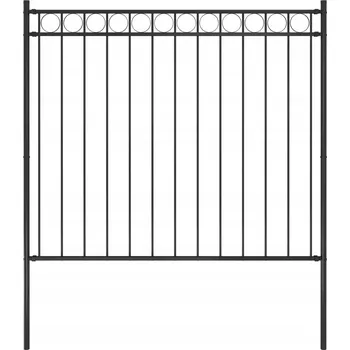 Plot Černý ocelový plotový panel 1,7 x 1,5 m