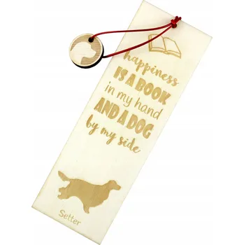 Doplněk ke knize Anglický setr - gravírovaná záložka do knihy se psem, jméno psa