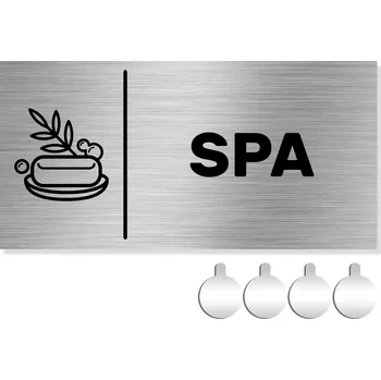 Obraz NEREZOVÁ Tabulka na dveře/zeď s nápisem SPA 10x20 Hliník