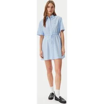 Dámské šaty Tommy Jeans Košilové šaty DW0DW20617 Světle modrá Regular Fit M