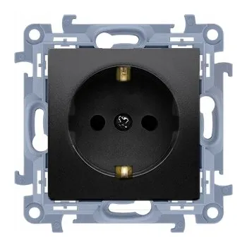 Elektrická zásuvka Elektrická Zásuvka zásuvka Kontakt-simon černá