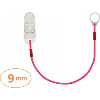 Jednoduchý závěs - klips pro sluchadla - neonově růžová