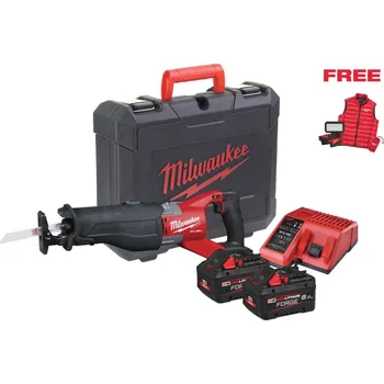 Pila ocaska MILWAUKEE Šavlová pila M18 FSXMC-801C, 1x8.0Ah + Vesta + Světlo