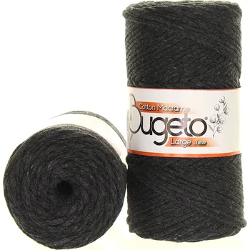 Příze Maccaroni Cotton Macrame Large 3mm antracit 103