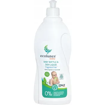 ECOLUNES Hypoalergenní tekutý prostředek na mytí kojeneckých lahví a nádobí, bez parfemace, 750 ml