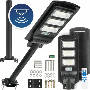 Venkovní osvětlení LED SVĚTELNÉ TĚLESO PRO CESTY 8W Solární Lampa 6500K Senzor Pohybu IP54 + DRŽÁK