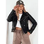 Černá koženková bunda se zipy ERIETA TY4197 Velikost: S