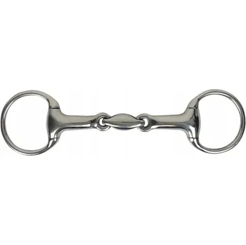 Udidlo pro koně Udidlo dvojitá lomená York dutá olivová 13,5 cm