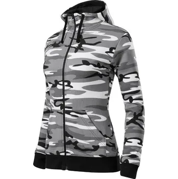 Dámská mikina Camo Zipper mikina dámská camouflage gray XL