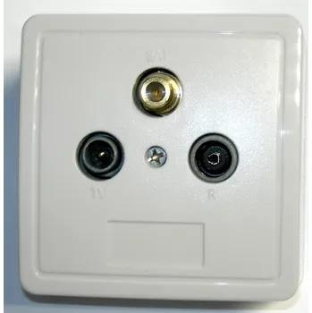 Elektrická zásuvka Anténní zásuvka nástěnná Axing bílá