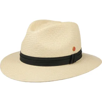 Klobouk Exkluzivní panamský klobouk Fedora s černou stuhou - Mayser Gero - UV faktor 80 Velikost: 59 cm (L)