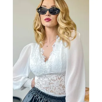 Krajkové bílé body , VELIKOST UNI ( XS, S, M )