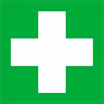 Lékárnička Tabulka – První pomoc, 10 × 10 cm, samolepicí fólie