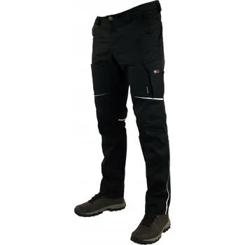Pracovní obuv Pracovní kalhoty dlouhé Duduwork Černé se stříbrnou vel. 52