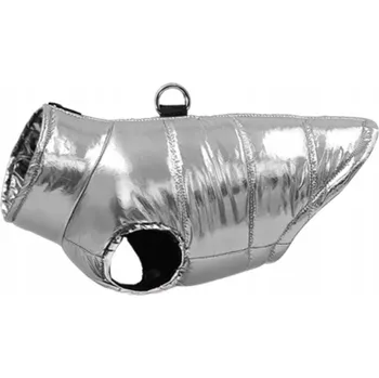 Obleček pro psa VESTA OBLEČEK PRO PSA KOČKU ZIP TEPLÁ ZATEPLENÁ 3D PROŠÍVÁNÍ STŘÍBRNÁ L