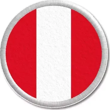 Vlajka Pelisport Vlajka Peru tištěná nášivka ø 4,5 cm