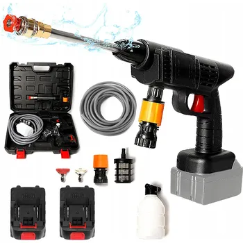 Vysokotlaký čistič Akumulátorová tlaková myčka 800 W, 38 barů se 2 akumulátory 68 V