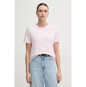 Bavlněné tričko Tommy Hilfiger růžová barva, WW0WW45522 03X, vel. S