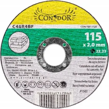 Řezný kotouč Korundový kotouč na betonu Condor 115 x 22,2 mm