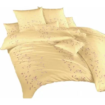 Povlečení Flanelové povlečení Mandevila pudrová na banánovém 140x220 70x90