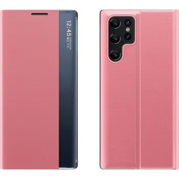 Pouzdro na mobilní telefon MG | MG Sleep Case knížkové pouzdro na Samsung Galaxy S24 FE, růžové