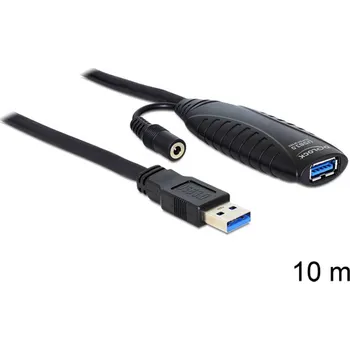 Kabel do PC Delock USB kabel USB&nbsp;3.0 USB-A zástrčka, USB-A zásuvka 10.00 m černá 83415