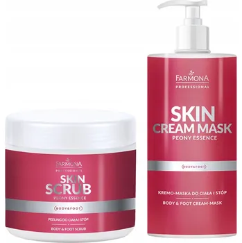Pleťová maska Farmona DUET Pivoňková Esence Kremo-maska + peeling na tělo a nohy