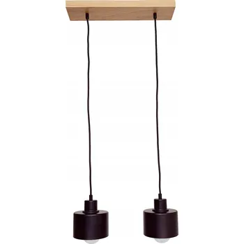 Závěsné stropní svítidlo DIANA lustr loft dřevěný DUB 2x stínidlo STYLOVÉ