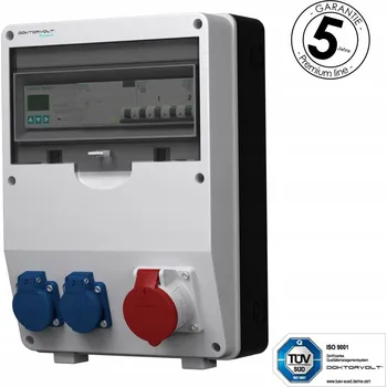 Rozvaděč Stavební rozvaděč s elektroměrem 3F Siemens pTD-S/FI 16A 2x230V zásuvky