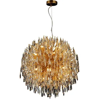 Křišťálový lustr na lanku 24xG9/40W/230V zlatá