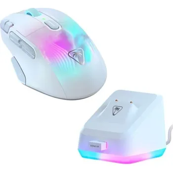 Myš Turtle Beach Bundle, herní bezdrátová myš KONE XP Air + RGB nabíjecí stanice Rapid, bílá