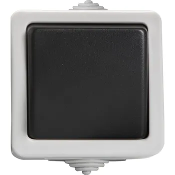 vypínač Kanlux Vypínač č.1/0 tlačítko venkovní TEKNO IP54 šedý