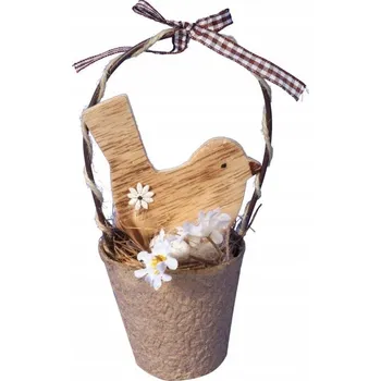 Obraz Košík dřevěný hnědý 1 ks