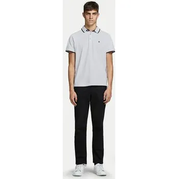 Jack & Jones Polokošile Paulos 12136668 Bílá Slim Fit 3XL