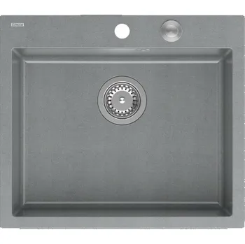 Granitový dřez Jednokomorový granitový dřez Quadron Morgan 110, šedý