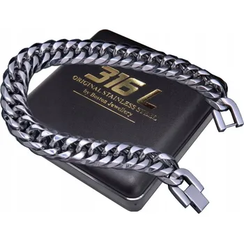 Náramek SILNÝ STŘÍBRNÝ PÁNSKÝ NÁRAMEK MEGA PANCER 316L