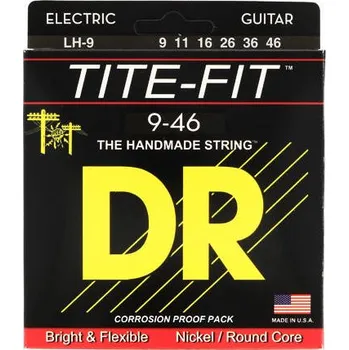 Struna pro kytaru a smyčcový nástroj Dr Lh 9-46 Tite-Fit Struny + příslušenství pro kytaru Sada 1