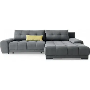 Sedací souprava Rohová sedací souprava Wave, 281 x 189 cm, skladem v černé látce