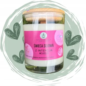 Svíčka NATURALNA ŚWIECA SVÍČKA LOVE, 250 ML, PARFEMOVANÁ, VALENTÝNSKÁ, DÁREK