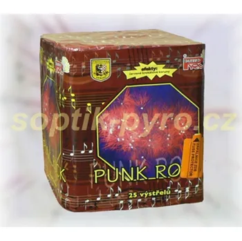 Zábavní pyrotechnika kompakt 25 výstřelů Punk Rock (zábavní pyrotechnika kategorie F3 (prodejné od 21 let))