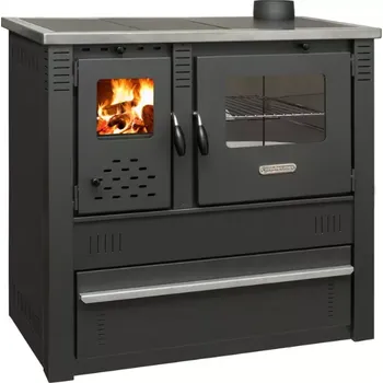Krbová kamna SLOVAKIA TREND Sporák na tuhé palivo Pro PANONIA Steel, 10 kW, černý, pravý vývod