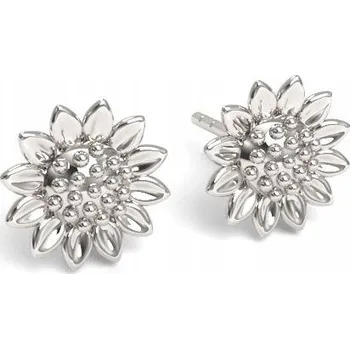 Náušnice Květiny Slunečnice Stříbrné Oxidované Náušnice