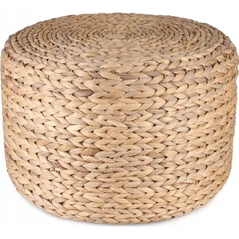Taburet Puf Tin Tours kulatý tráva boho 45x45x30 cm