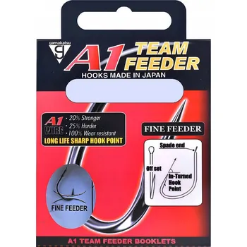 Rybářský háček Háčky s návazcem Gamakatsu A1 TF FF #12 0,16 mm 100 cm 10 ks NS BLACK